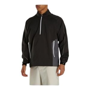 Footjoy Wind Shirt Mens XL FJ Golf Performance Quarter Zip Pullover Jacket Black